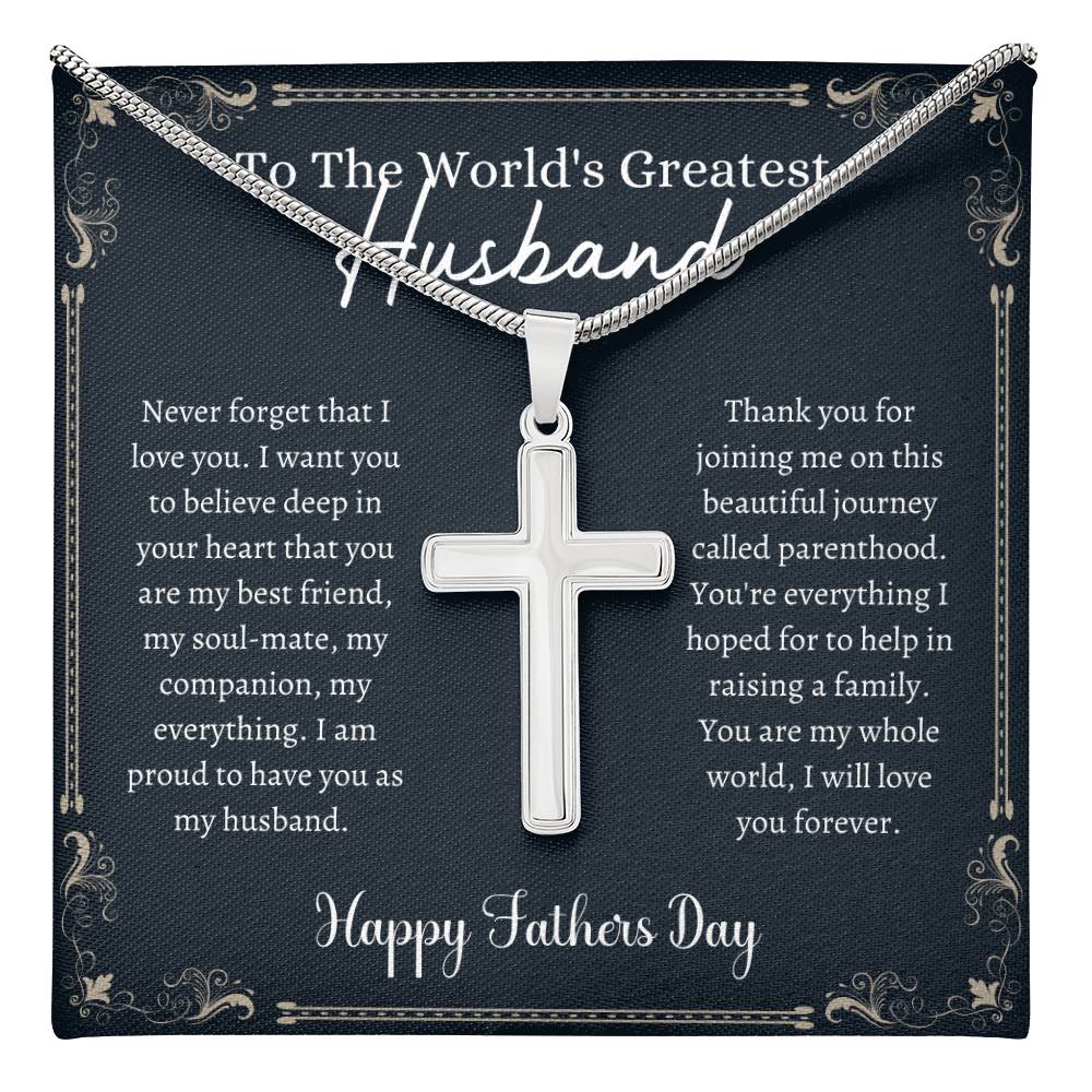 Greatest Husband - Father's Day - Cross Necklace