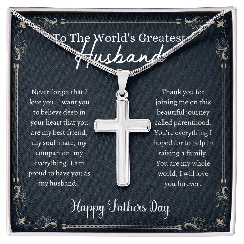 Greatest Husband - Father's Day - Cross Necklace