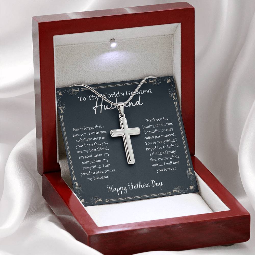 Greatest Husband - Father's Day - Cross Necklace