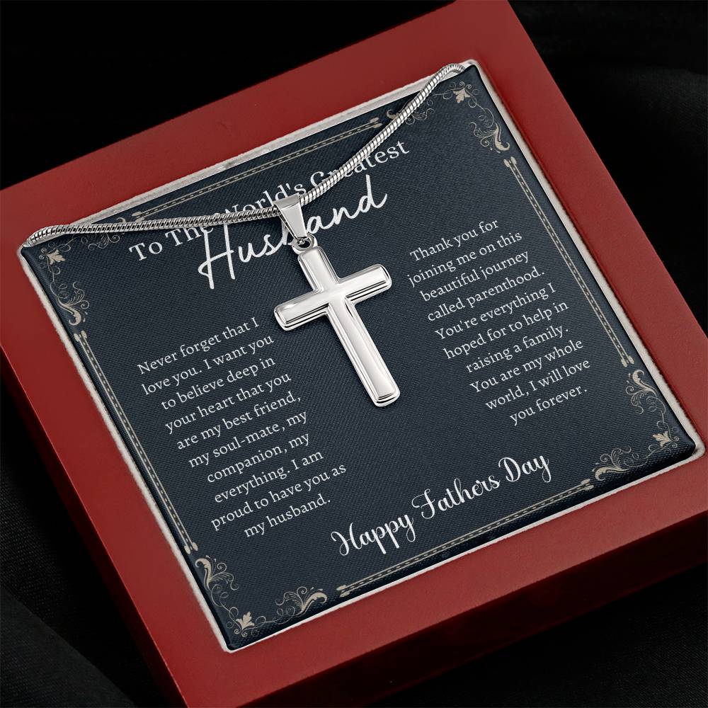 Greatest Husband - Father's Day - Cross Necklace