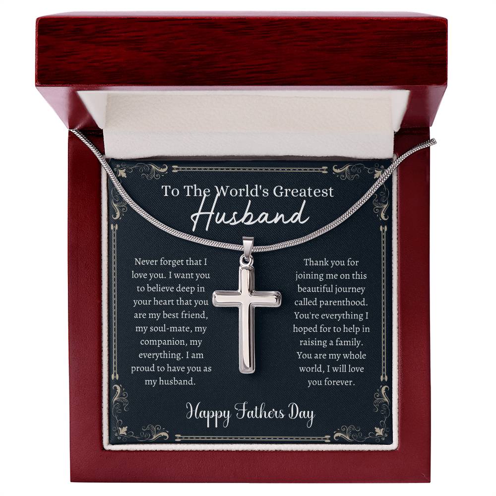 Greatest Husband - Father's Day - Cross Necklace