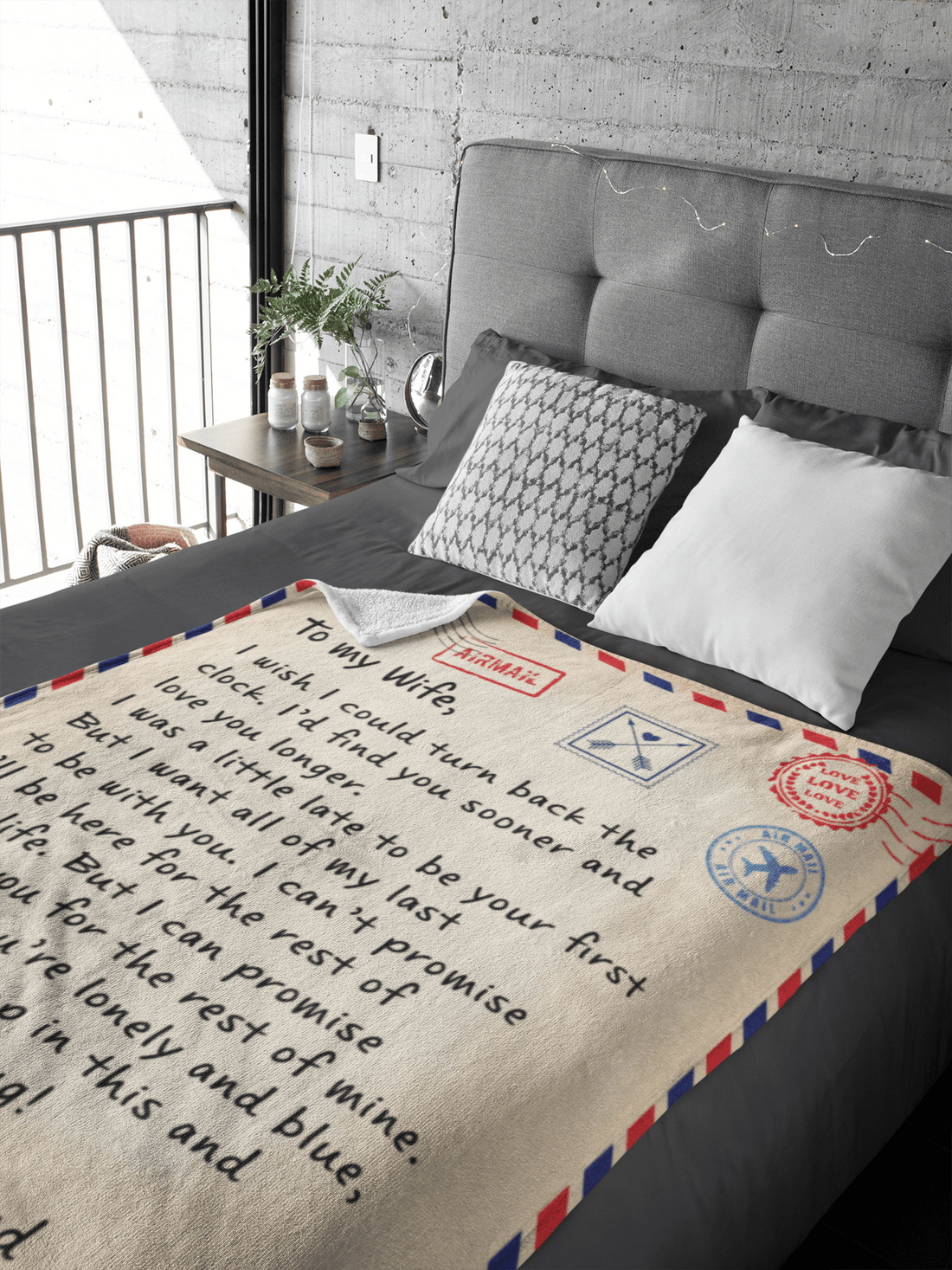 Wife Giant Love Letter Blanket Envamor