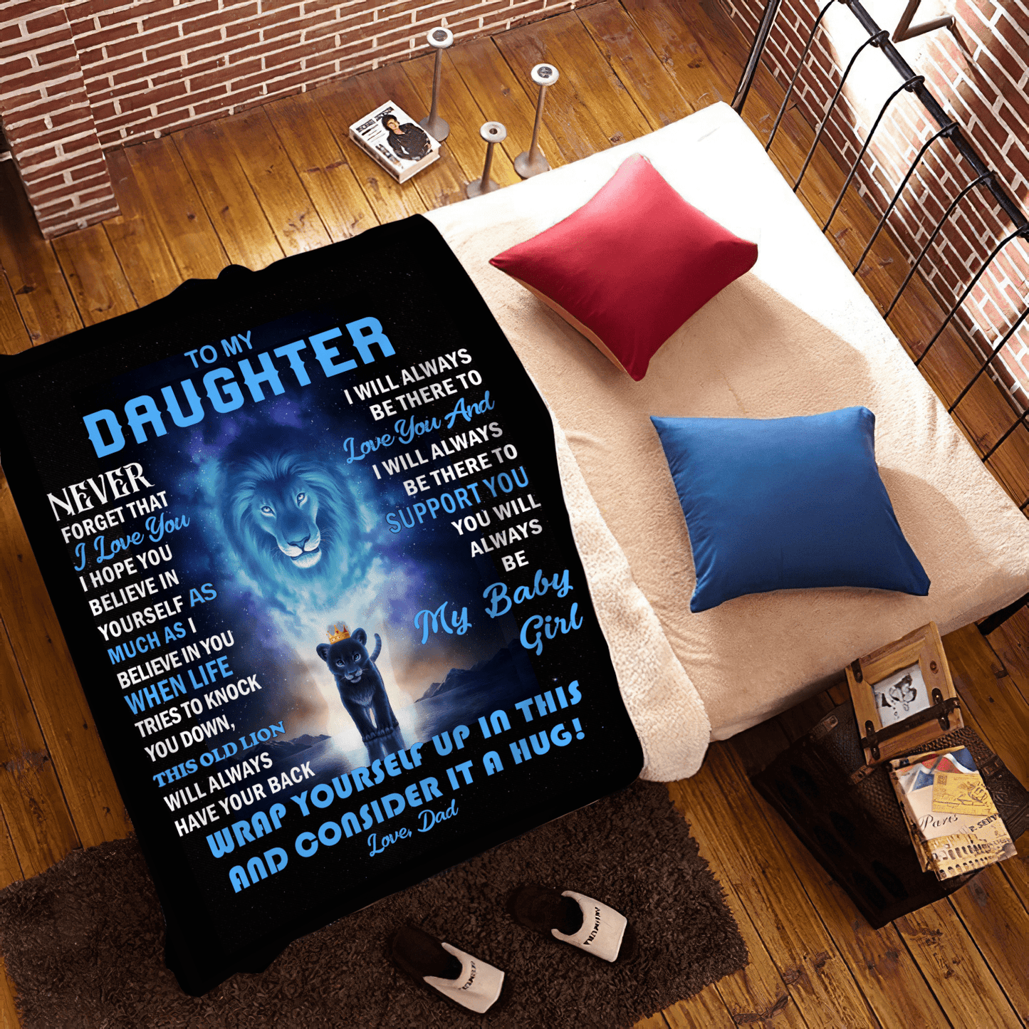 Daughter - Never Forget - Blanket From Dad